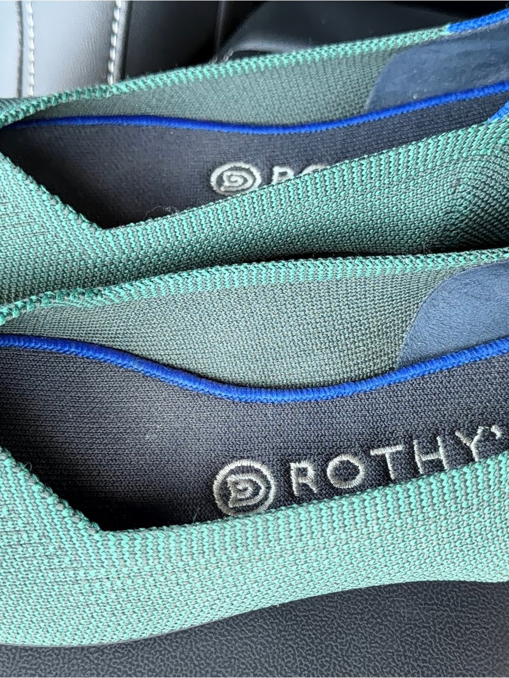 Rothy's Rare Green Knit Slip-On Loafers in size 8